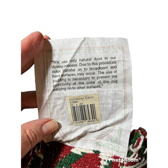 Hayim Company X-Mas Tapestry Throw 22" X 40" Christmas Carol Design Vintage - Picture 6 of 6